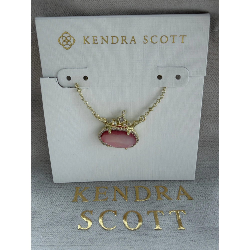 Kendra Scott Pink Crown Pendant Necklace